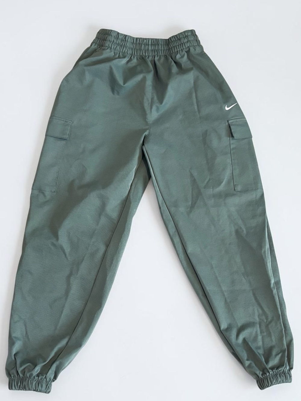 Nike Cargo Jogger Pants Olive Green Elastic Waist Athletic Pants Size M